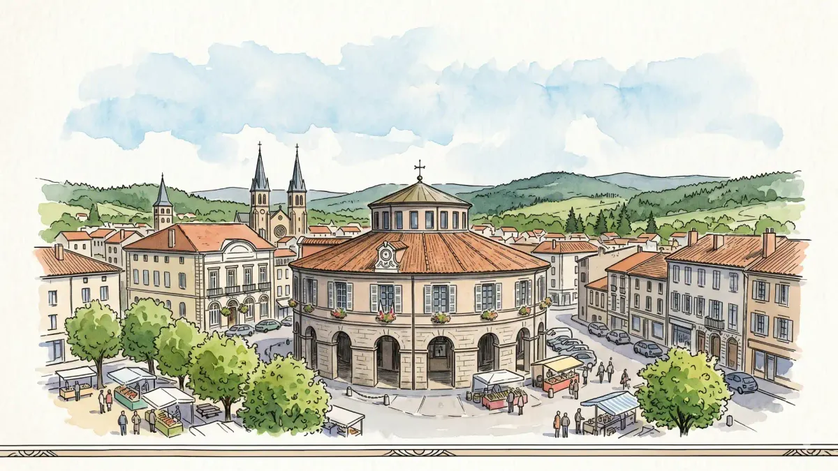 Watercolor of Ambert