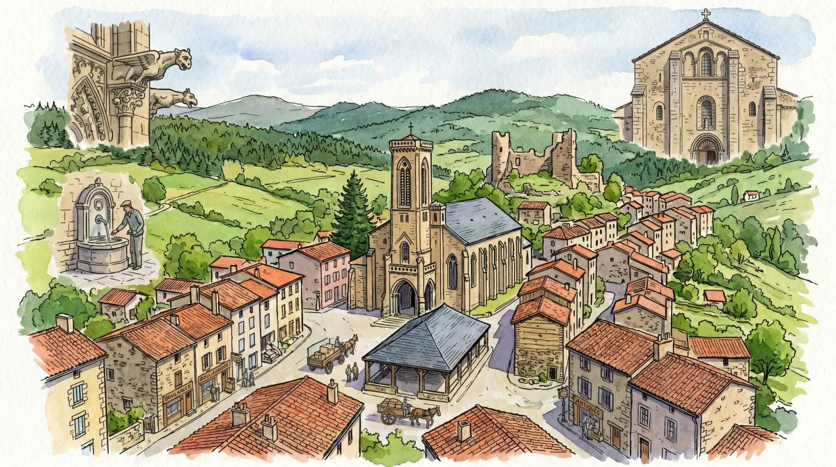 Watercolor of Arlanc