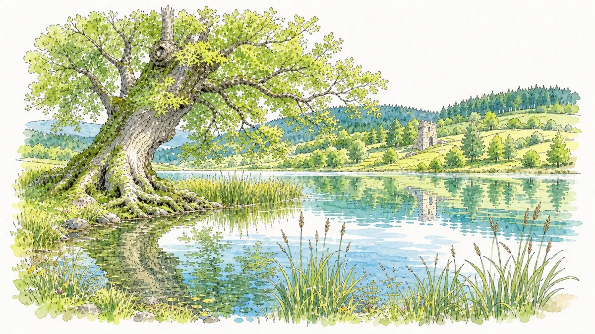 Watercolor of Aubusson-d'Auvergne