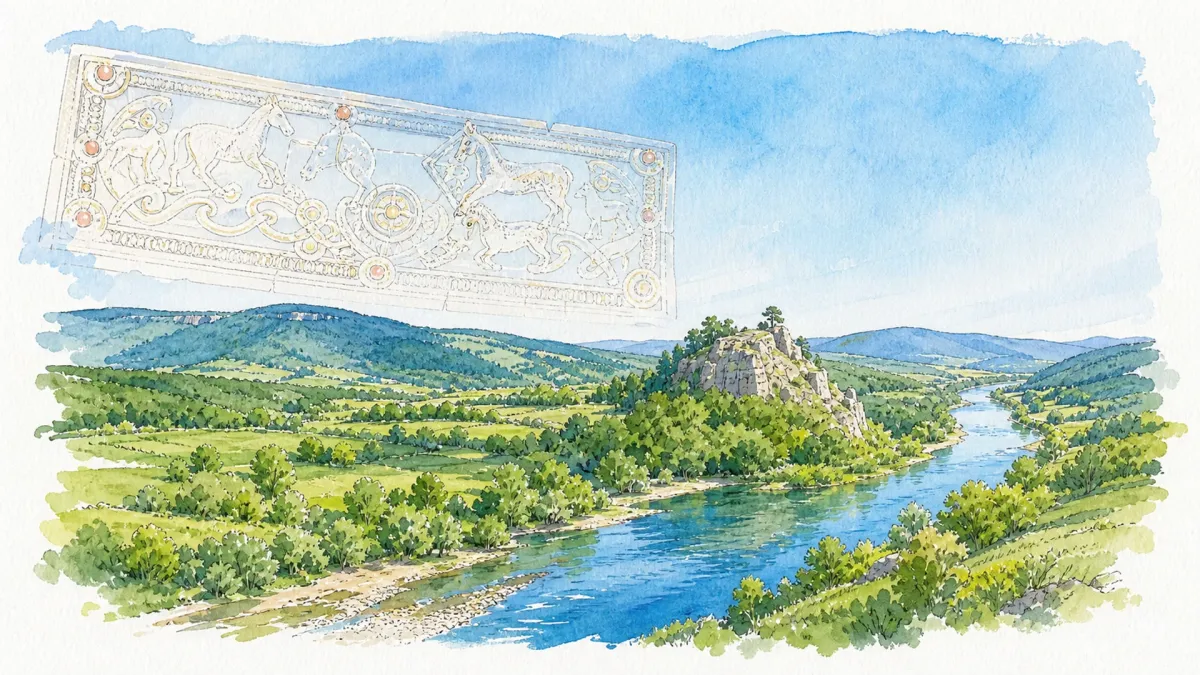 Watercolor of Auzon
