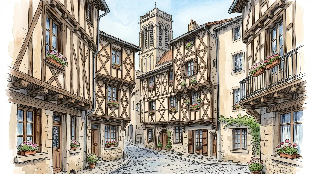 Watercolor of Billom