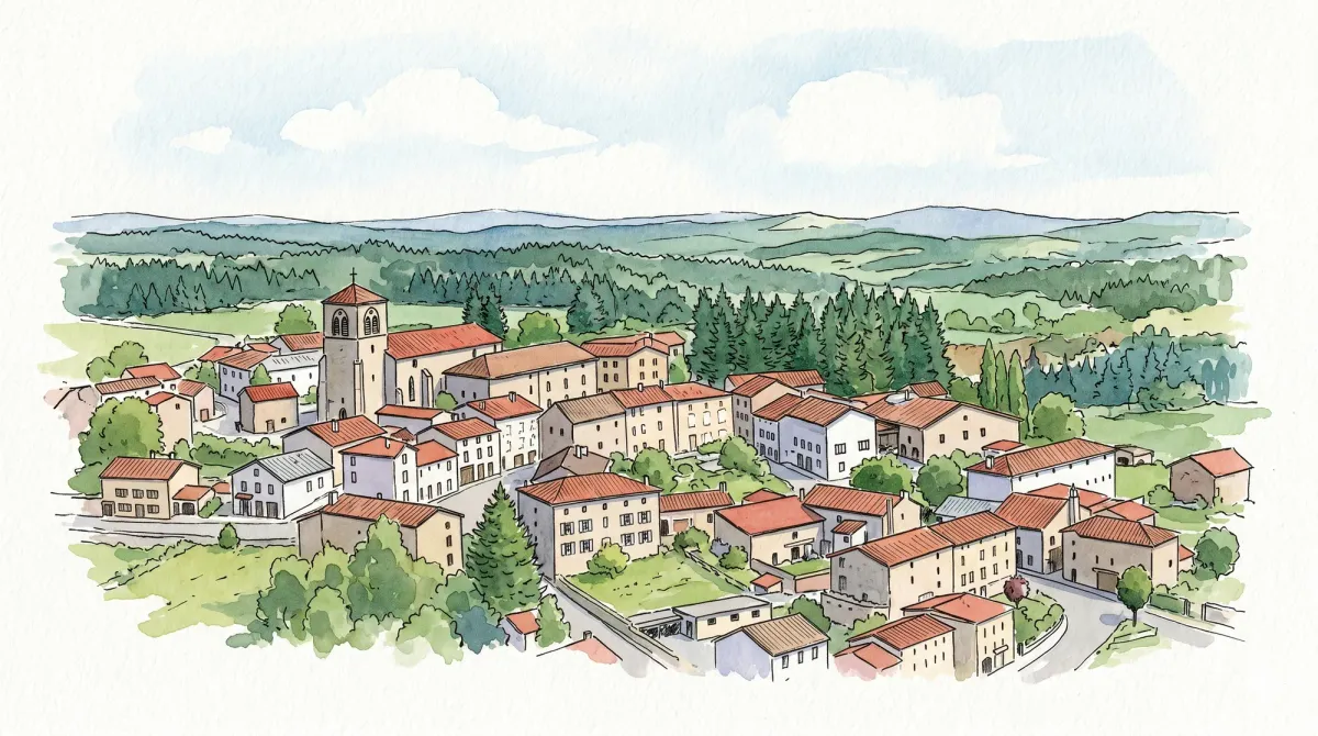 Watercolor of Fournols