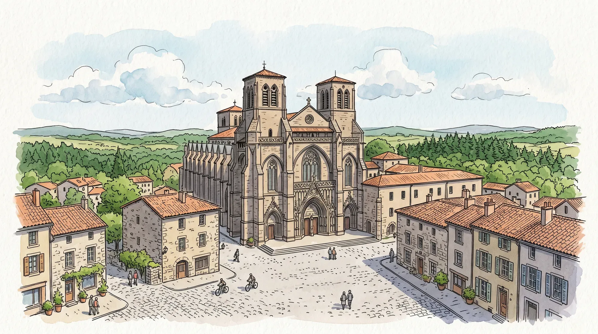 Le Monestier au Puy-en-Velay par La Chaise-Dieu