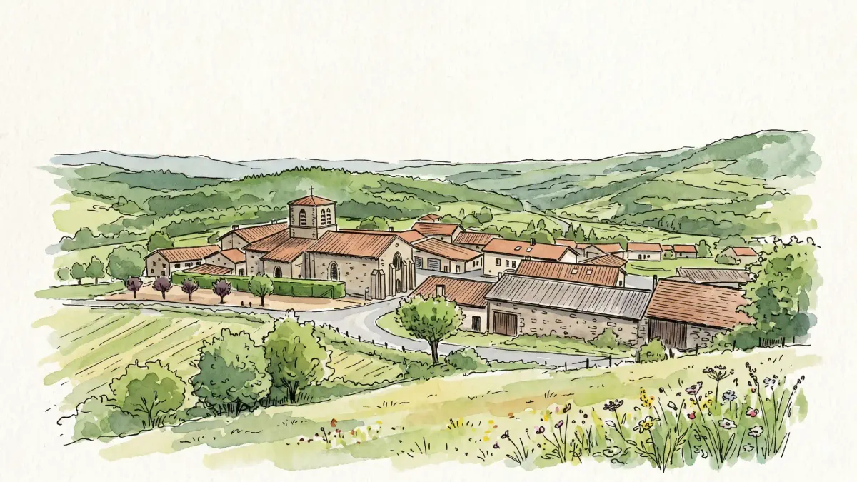 Watercolor of Le Monestier